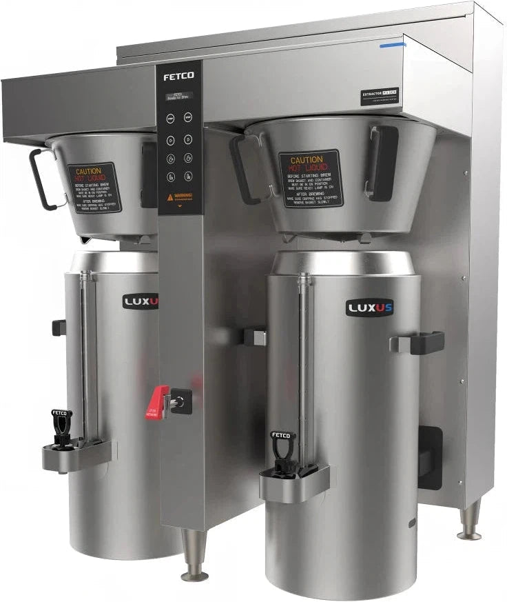 Fetco - 3 Gal Extractor Metal BB Plus Double Automatic Thermal Server Coffee Brewer with Max Amp Draw 29.4 - E1262US-3B340-MM110 (Special Order Item, ETA 3-4 Weeks)