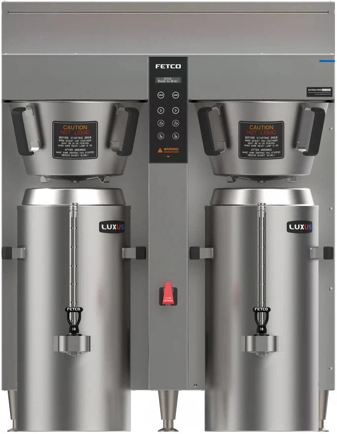 Fetco - 3 Gal Extractor Metal BB Plus Double Automatic Thermal Server Coffee Brewer with Max Amp Draw 29.4 - E1262US-3B340-MM110 (Special Order Item, ETA 3-4 Weeks)
