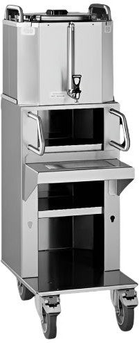 Fetco - 6 Gal Stainless Steel Thermal Dispenser with Mobile Cart - D020 (Special Order Item, ETA 3-4 Weeks)