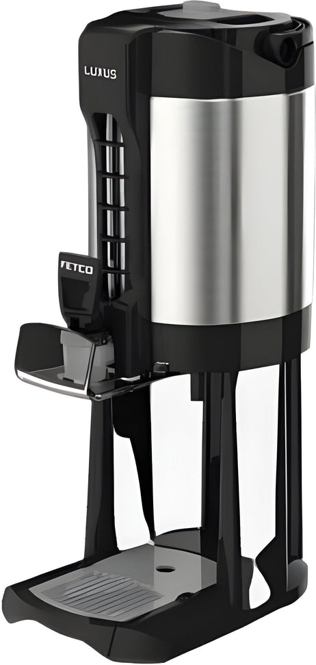 Fetco - LUXUS® 1.5 Gal Sight Gauge Thermal Coffee Dispenser with Base - D480 (Special Order Item, ETA 3-4 Weeks)