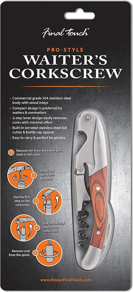 Final Touch - Pro-Style Waiter's Corkscrew - FTA7112