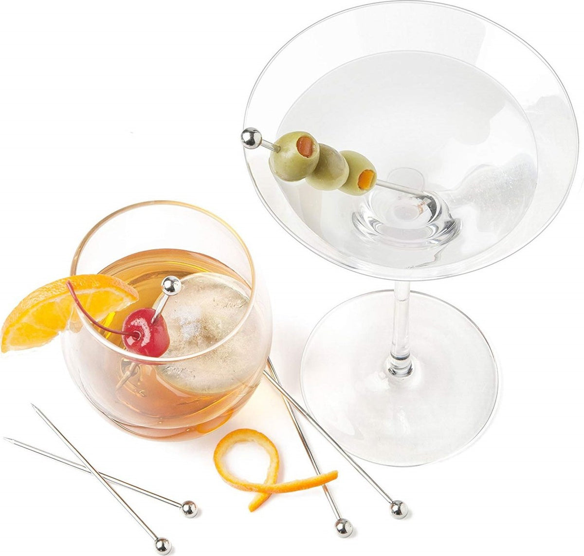 Final Touch - Stainless Steel Cocktail Picks, Pack of 6 - FTA7307