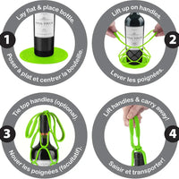 Final Touch - Up&Away Collapsible Silicone Bottle Bag Green - FTA1074