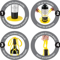 Final Touch - Up&Away Collapsible Silicone Bottle Bag Yellow - FTA1075