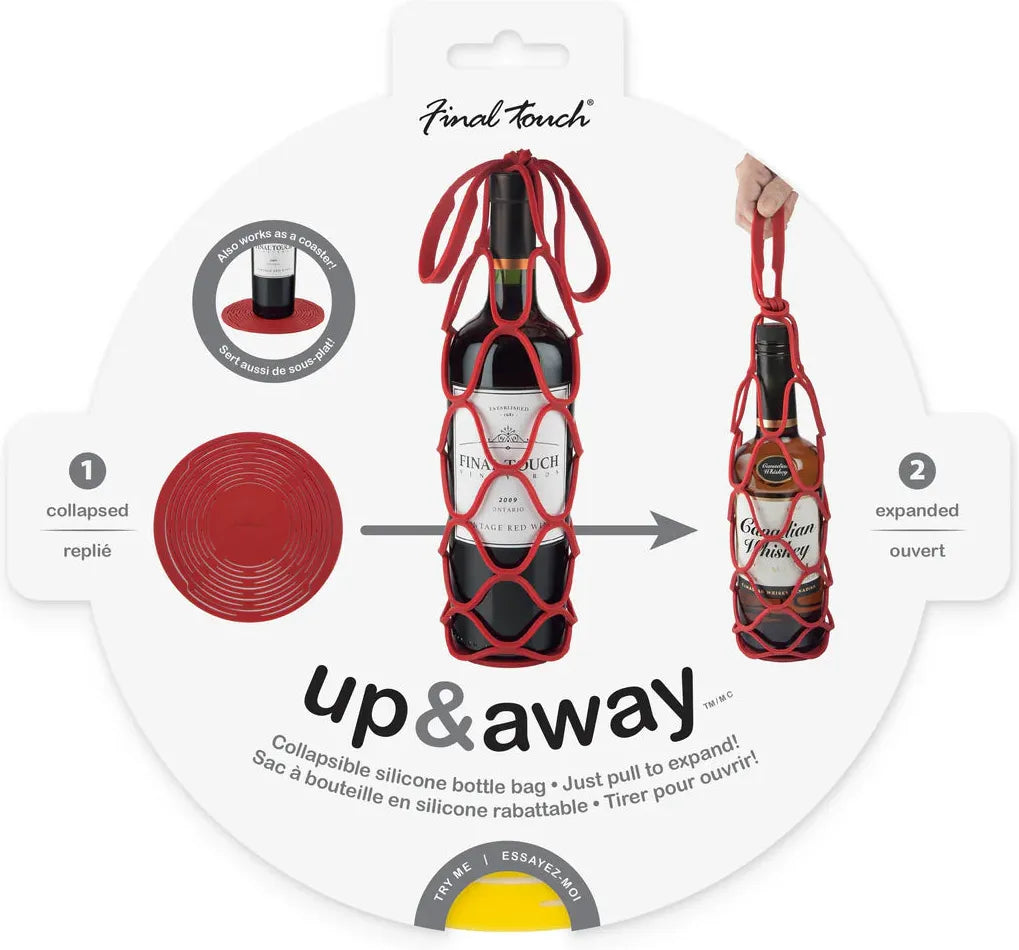 Final Touch - Up&Away Collapsible Silicone Bottle Bag Yellow - FTA1075