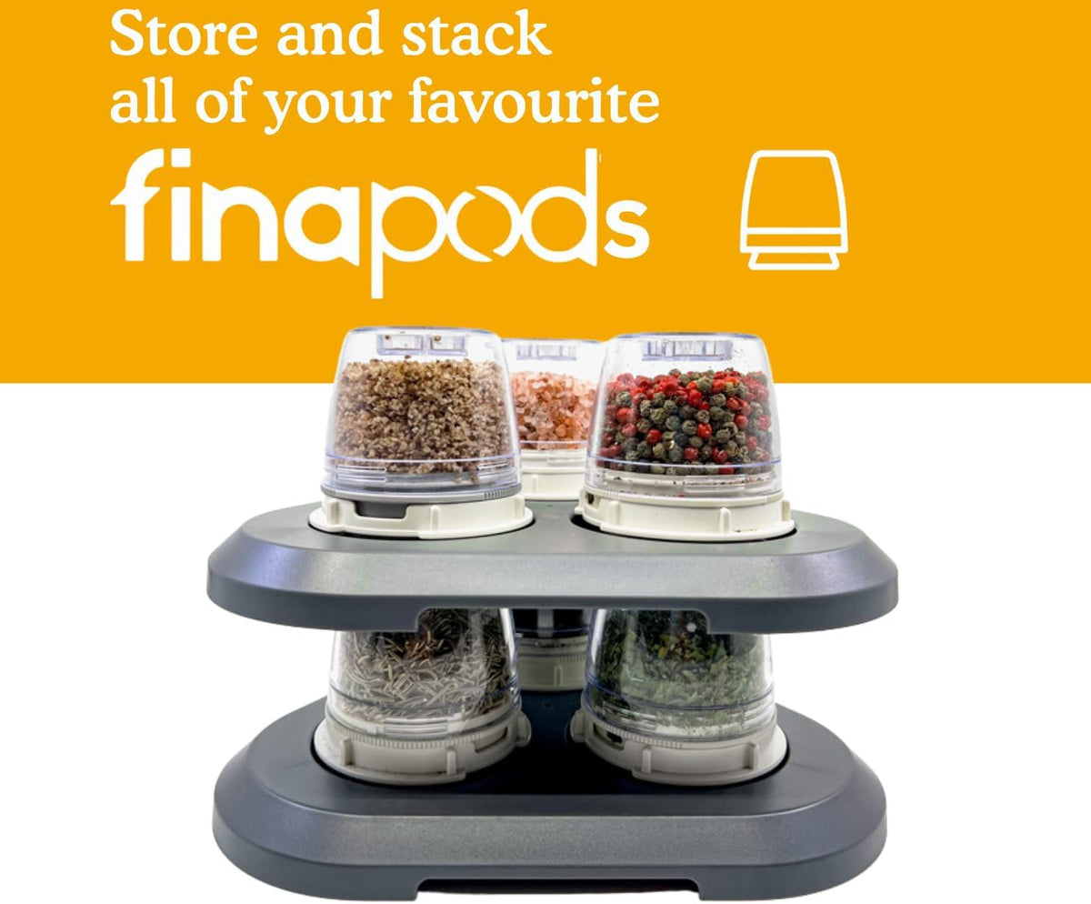 Finamill - 9" x 9" x 9" Gray 3-Pod Triangle Stackable Tray - FMA100-1