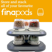 Finamill - 9" x 9" x 9" Gray 3-Pod Triangle Stackable Tray - FMA100-1