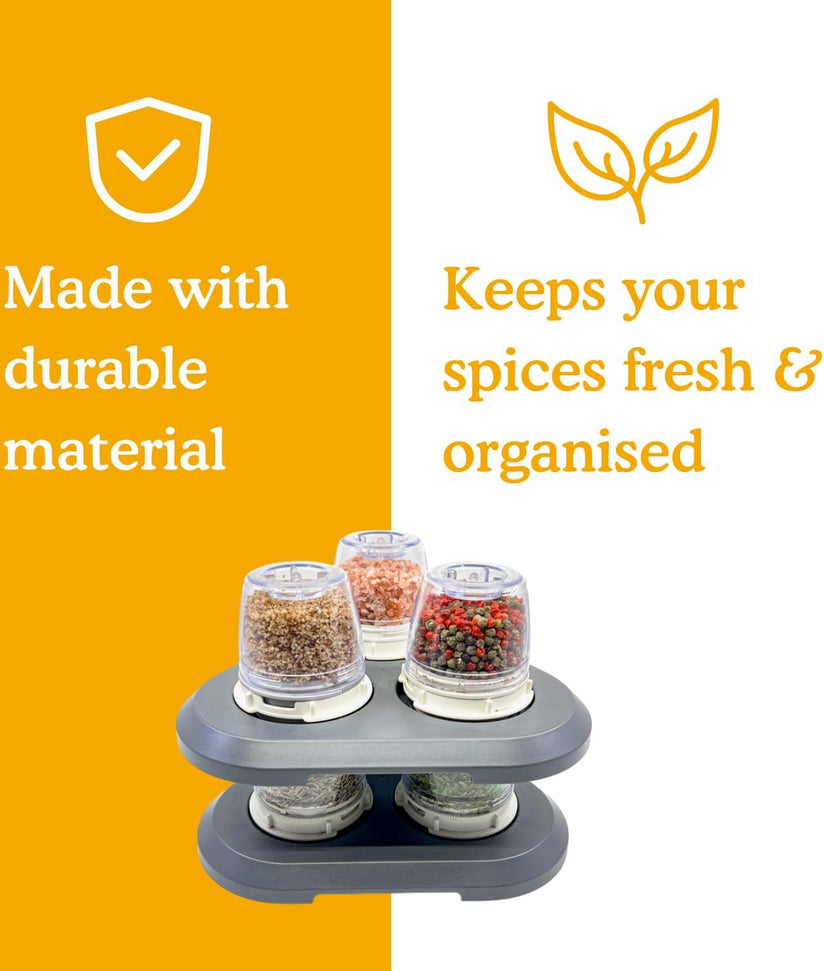 Finamill - 9" x 9" x 9" Gray 3-Pod Triangle Stackable Tray - FMA100-1