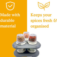 Finamill - 9" x 9" x 9" Gray 3-Pod Triangle Stackable Tray - FMA100-1