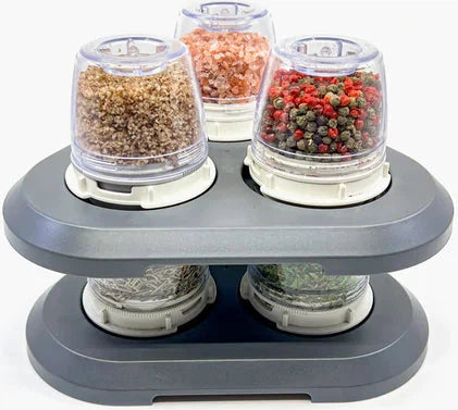Finamill - 9" x 9" x 9" Gray 3-Pod Triangle Stackable Tray - FMA100-1