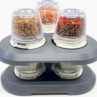 Finamill - 9" x 9" x 9" Gray 3-Pod Triangle Stackable Tray - FMA100-1