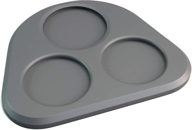 Finamill - 9" x 9" x 9" Gray 3-Pod Triangle Stackable Tray - FMA100-1