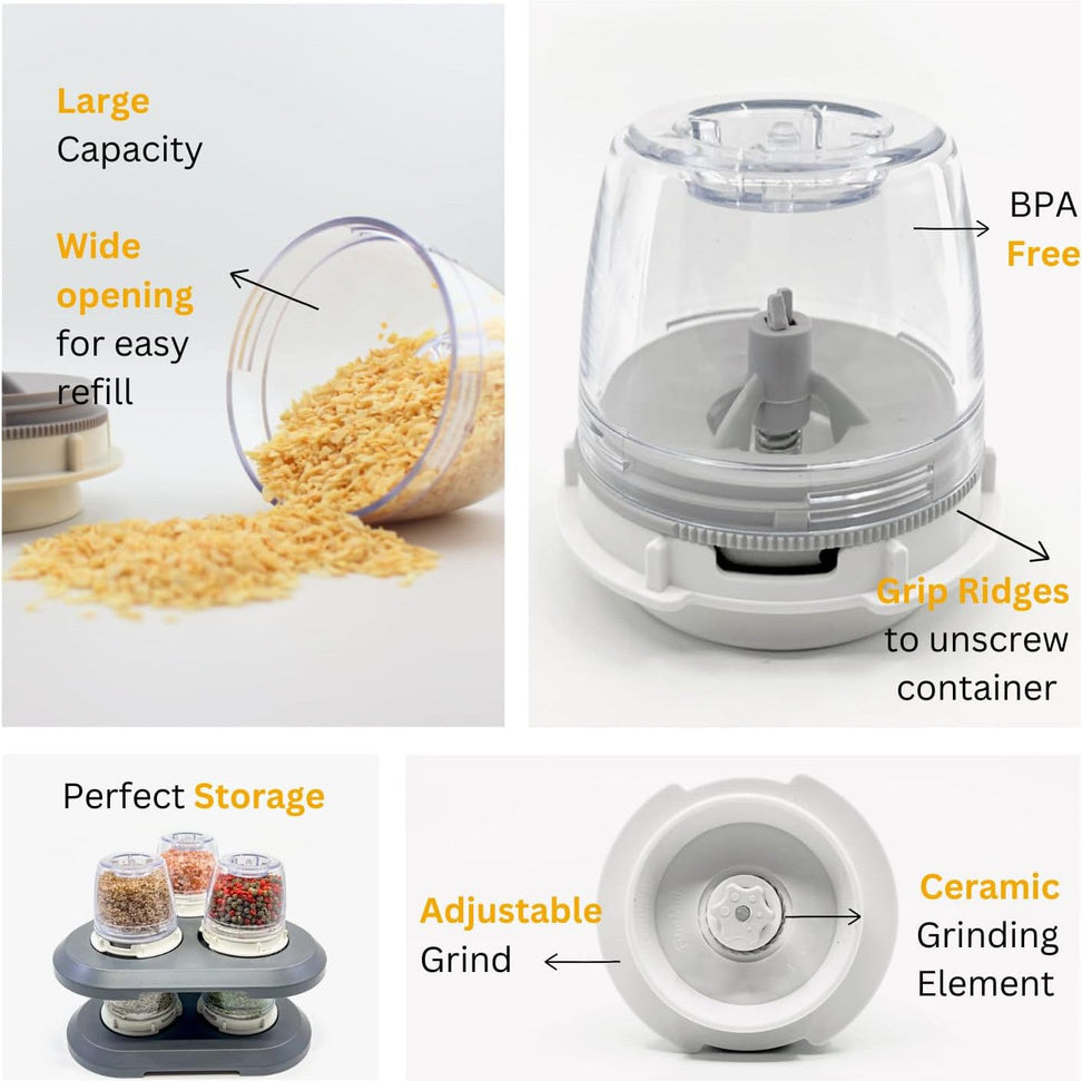 Finamill - FinaPod Pro Plus Grey Interchangeable Spice Pod for Oily Spices - FM134-1