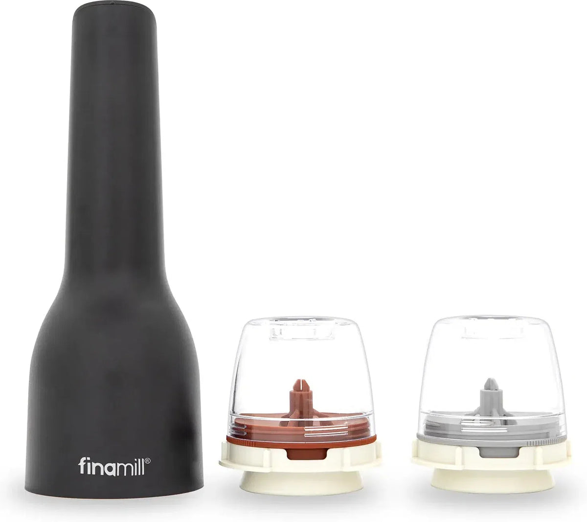 Finamill - Midnight Black Grinder with 2 Pods (ProPlus & Peppercorn), Battery Operated - GP803437-111MIB