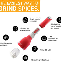 Finamill - Mint Grinder with 2 Pods (ProPlus & Peppercorn), Battery Operated - GP803437-111MNT