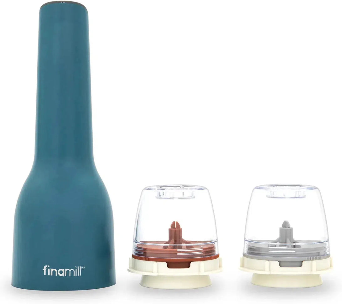 Finamill - Ocean Blue Grinder with 2 Pods (ProPlus & Peppercorn), Rechargeable - GP813437-111OCB