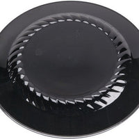 Fineline Settings - 10" Black/Silver Plastic Plate, 12/Pk, 10 Pk/Cs - 510-BKS
