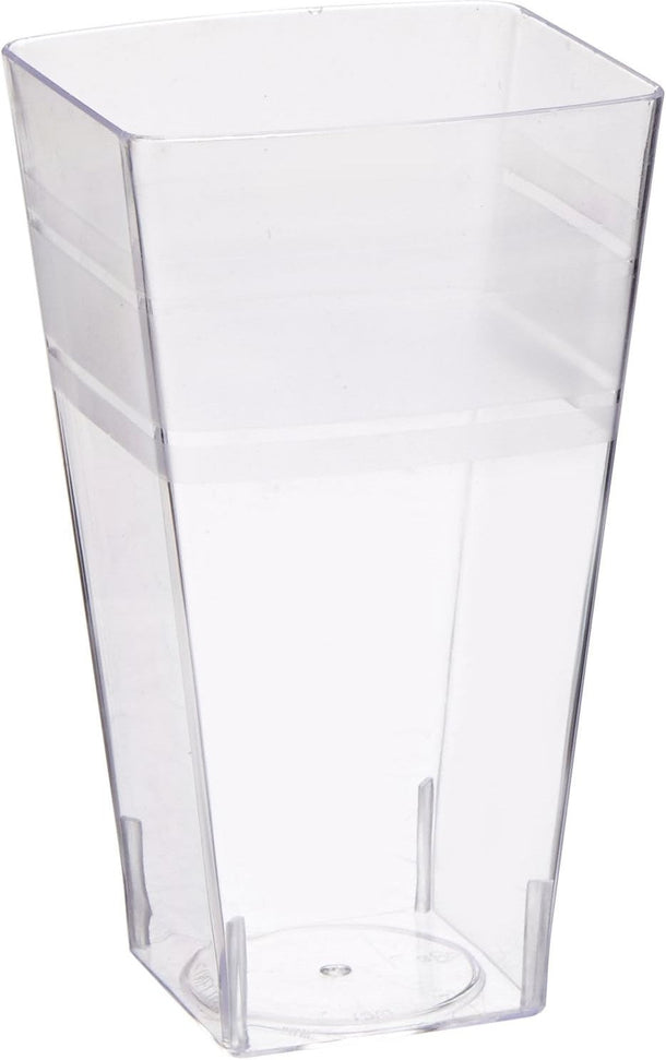 Fineline Settings - 10 Oz Clear Plastic Square Tumbler, 168/cs - 1110-CL (Special Order Item)