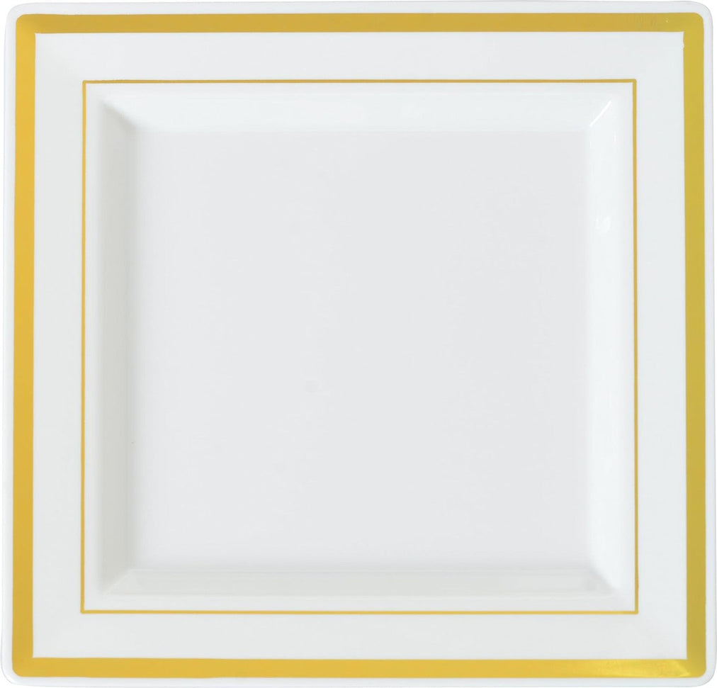 Fineline Settings - 10" Square Plastic Dinner Plate, 10 X 12/cs - 5510-BO