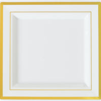 Fineline Settings - 10" Square Plastic Dinner Plate, 10 X 12/cs - 5510-BO