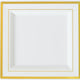 Fineline Settings - 10" Square Plastic Dinner Plate, 10 X 12/cs - 5510-BO