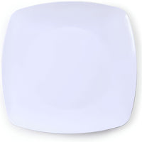 Fineline Settings - 10" White Plastic Square Plate, Pack of 120 - 1510WH