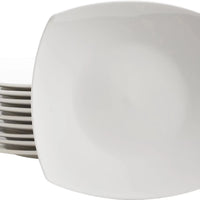 Fineline Settings - 10" White Plastic Square Plate, Pack of 120 - 1510WH