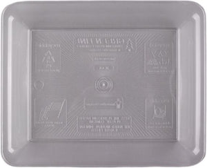Fineline Settings - 10" x 8" Clear Plastic Rectangular Tray, 25/Cs - RC471.CL
