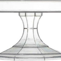 Fineline Settings - 11.75" Clear Plastic Cake Stand, 12/cs - 3601-CL