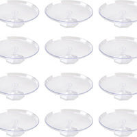 Fineline Settings - 11.75" Clear Plastic Cake Stand, 12/cs - 3601-CL