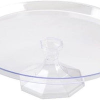 Fineline Settings - 11.75" Clear Plastic Cake Stand, 12/cs - 3601-CL