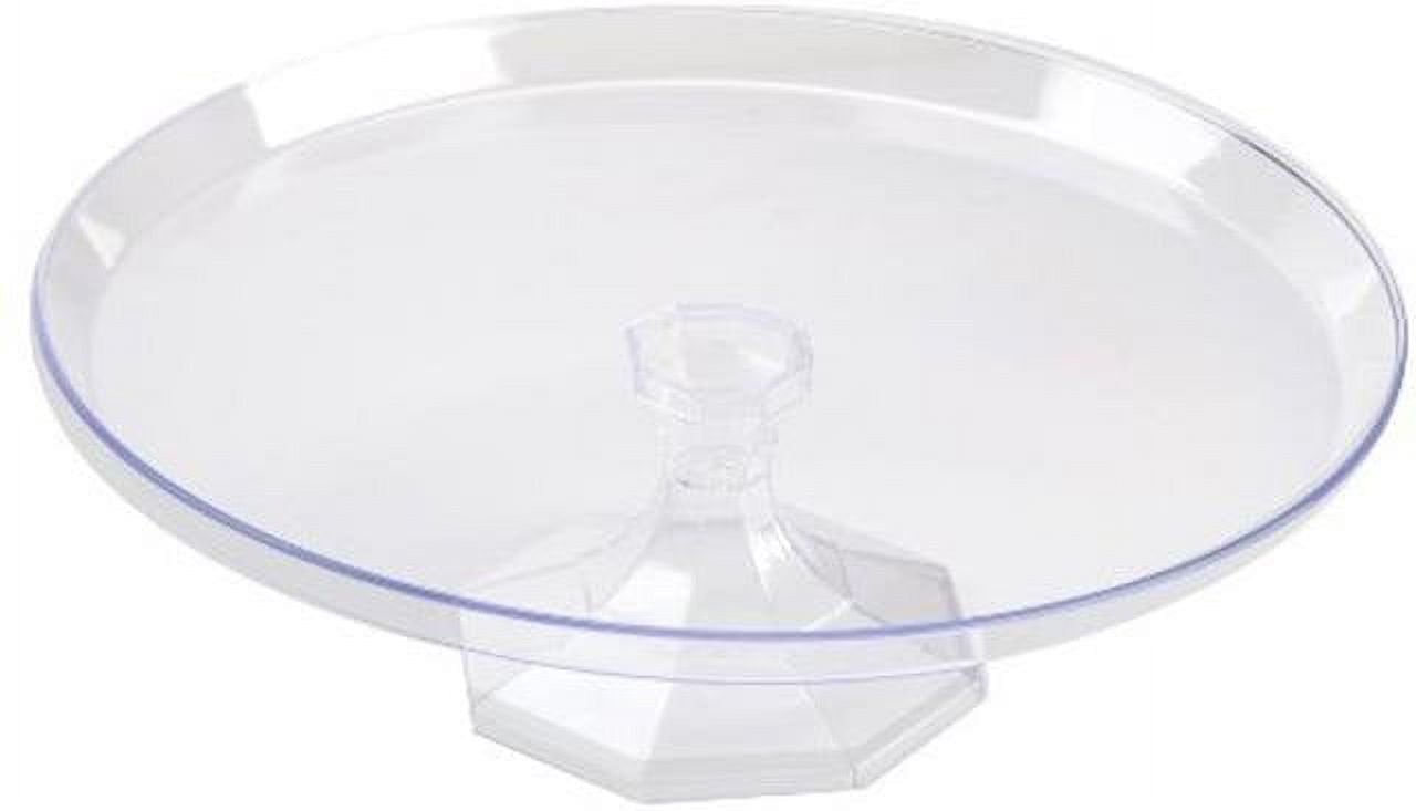 Fineline Settings - 11.75" Clear Plastic Cake Stand, 12/cs - 3601-CL