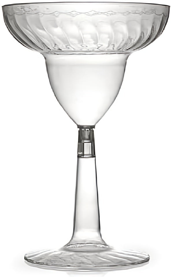 Fineline Settings - 12 Oz Clear Flairware 2 Piece Plastic Margarita Glass, 144 Per Case - 2312CL