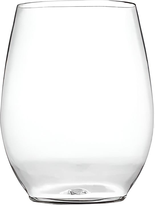 Fineline Settings - 12 Oz Clear Plastic Stemless Goblet Glass,, 48/cs - 2722CL