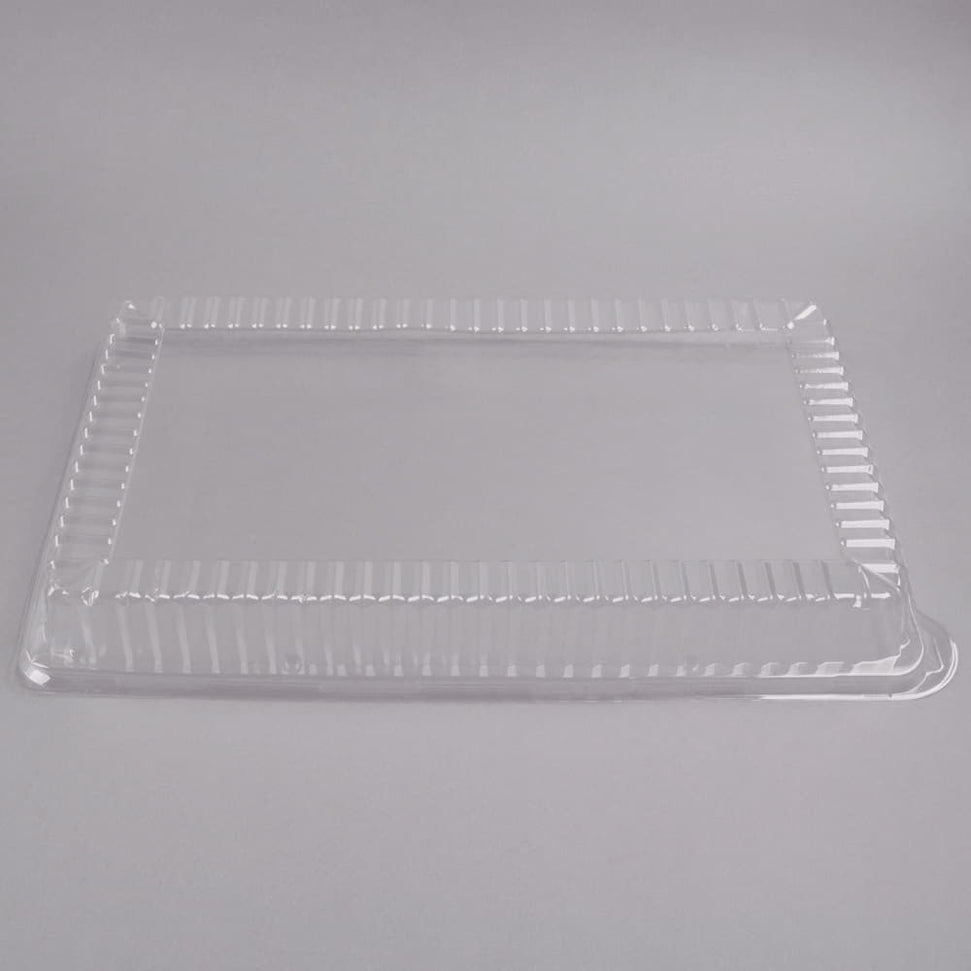 Fineline Settings - 12" x 18" Clear Plastic Rectangular High Dome Lid, 40/cs - DDRC1812.L