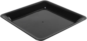 Fineline Settings - 16" x 16" Black Plastic Square Tray, 20 Per Case - SQ4616BK