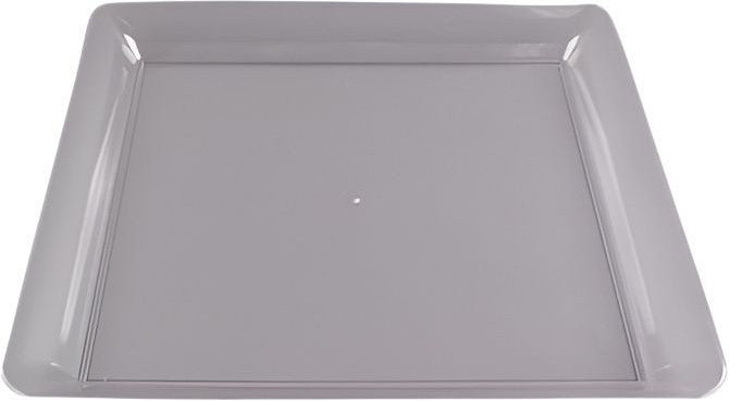 Fineline Settings - 16" x 16" Clear Plastic Square Cater Tray, 20 Per Case - SQ4616CL