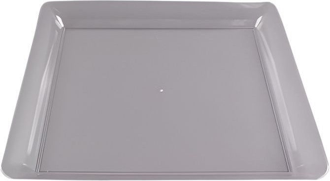 Fineline Settings - 16" x 16" Clear Plastic Square Cater Tray, 20 Per Case - SQ4616.CL