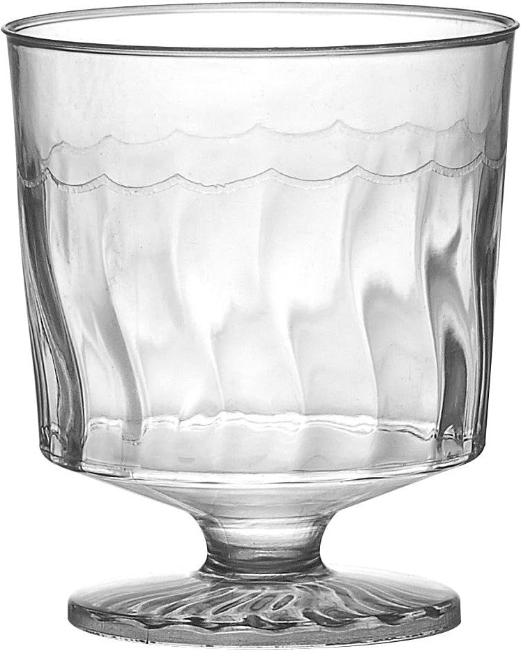 Fineline Settings - 2 Oz Clear Plastic Wine Glass, 10x24/cs - 2202-CL