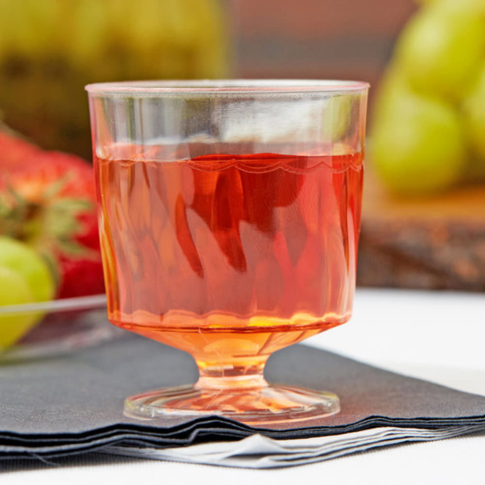 Fineline Settings - 2 Oz Clear Plastic Wine Glass, 240/cs - 2202-CL