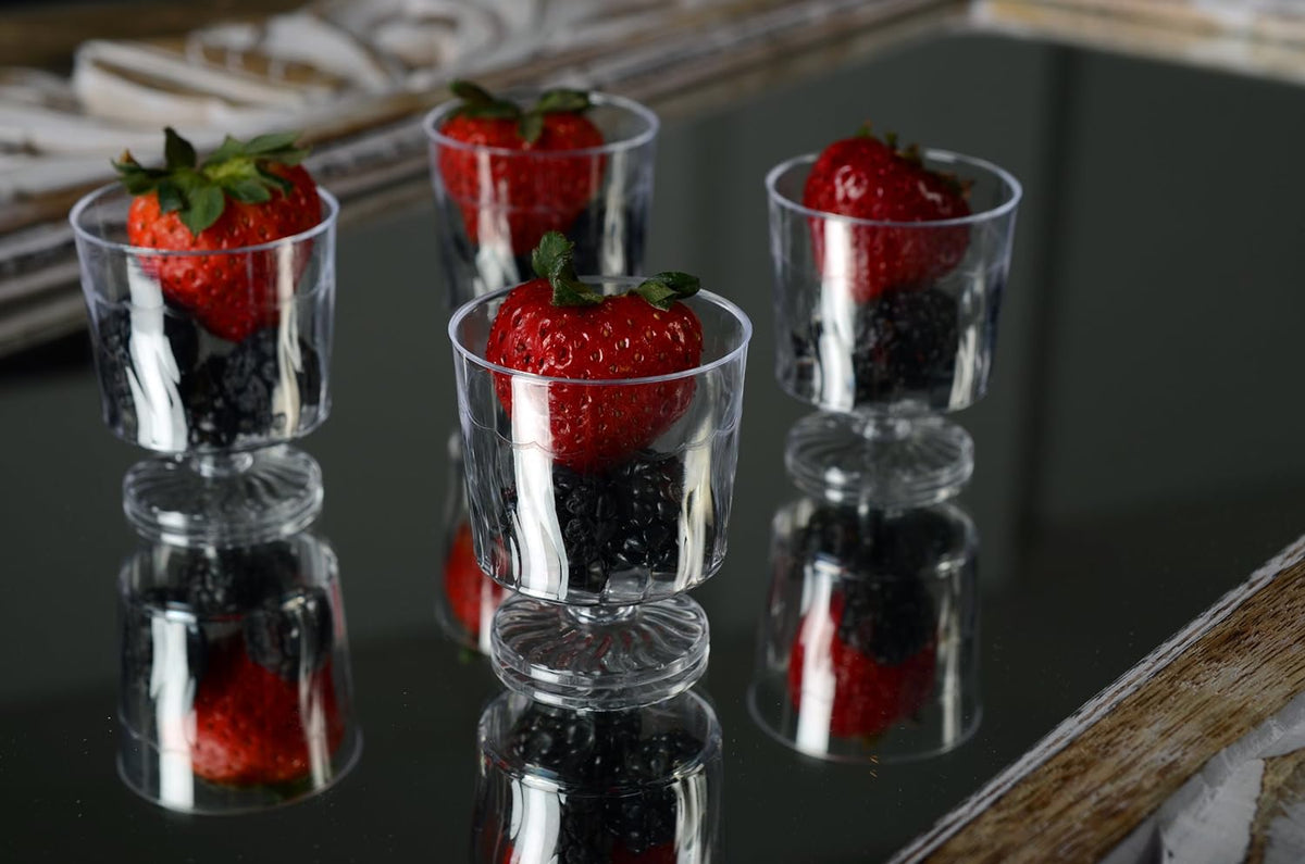 Fineline Settings - 2 Oz Clear Plastic Wine Glass, 240/cs - 2202-CL