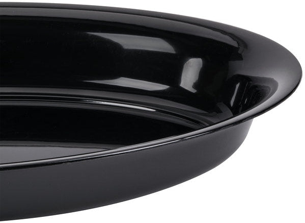 Fineline Settings - 21" x 14" 250 Oz Black Plastic Deep Oval Bowl, 20/Cs - 484.WH