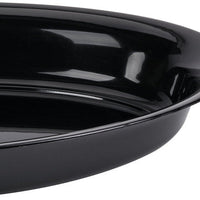 Fineline Settings - 21" x 14" 250 Oz Black Plastic Deep Oval Bowl, 20/Cs - 484.WH
