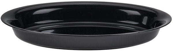 Fineline Settings - 21" x 14" 250 Oz Black Plastic Deep Oval Bowl, 20/Cs - 484.WH