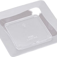 Fineline Settings - 3" x 3" Clear Plastic Disposable Tiny Tray, 20/Cs - B6200