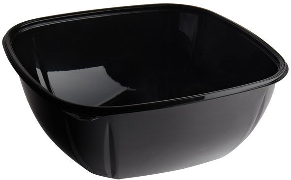Fineline Settings - 320 Oz Black X-Large Square Bowl, 25/Cs - 15320V2L-BK