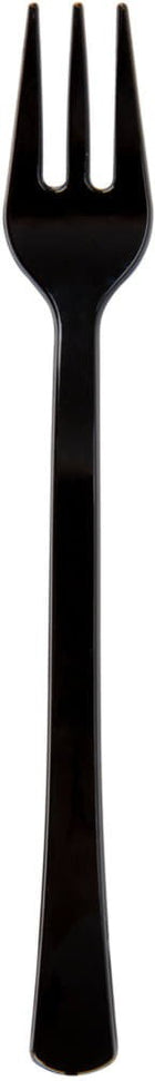 Fineline Settings - 4" Black Plastic Tiny Tines Forks, 48/pk, 20/Cs - 6500-BK