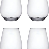 Fineline Settings - 4 Oz Renaissance Plastic Stemless Wine Goblet Glass, 64/cs - 2704