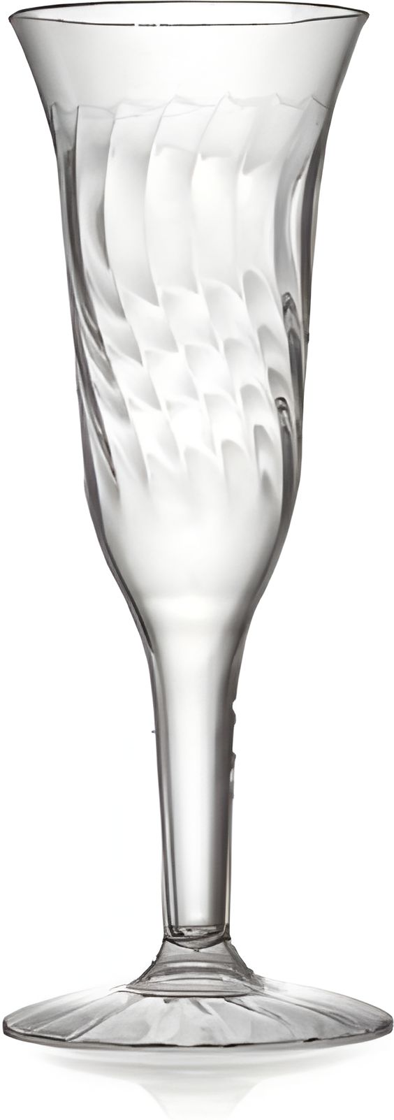 Fineline Settings - 5 Oz Clear Plastic Champagne Flute, 8 x 12/cs - 2106