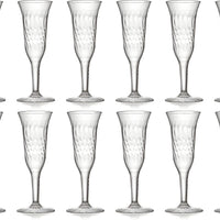 Fineline Settings - 5 Oz Clear Plastic Champagne Flute Glass, 8 x 12/cs - 2106